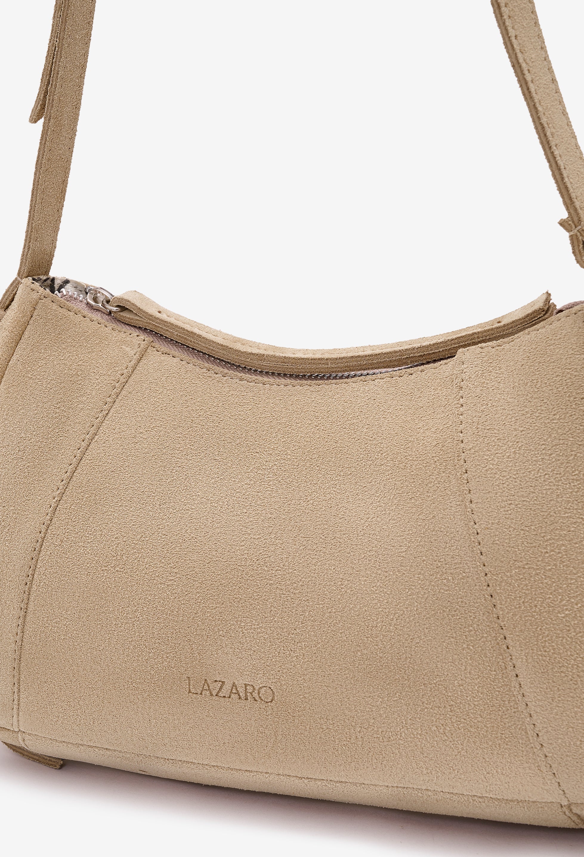 The Nina Baguette — Latte Suede