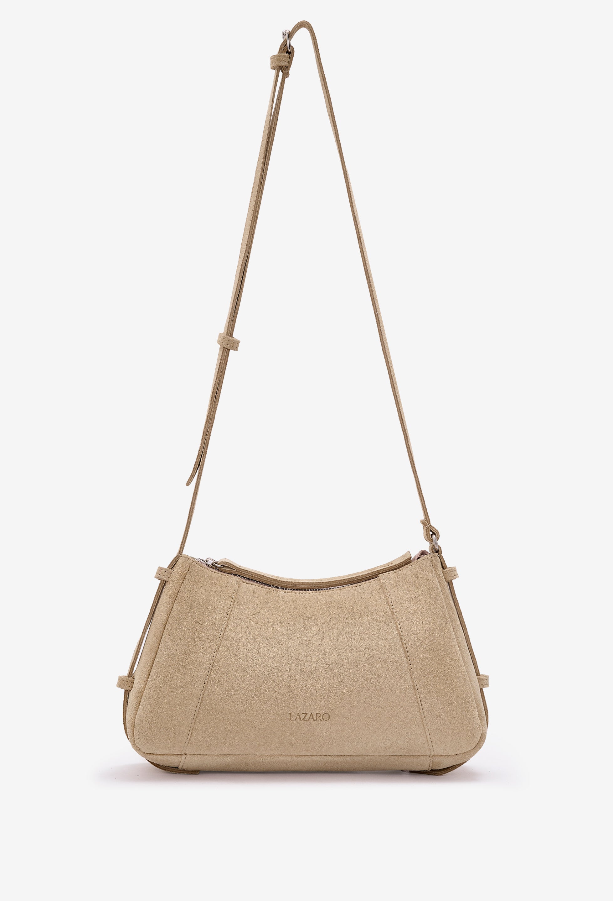 The Nina Baguette — Latte Suede